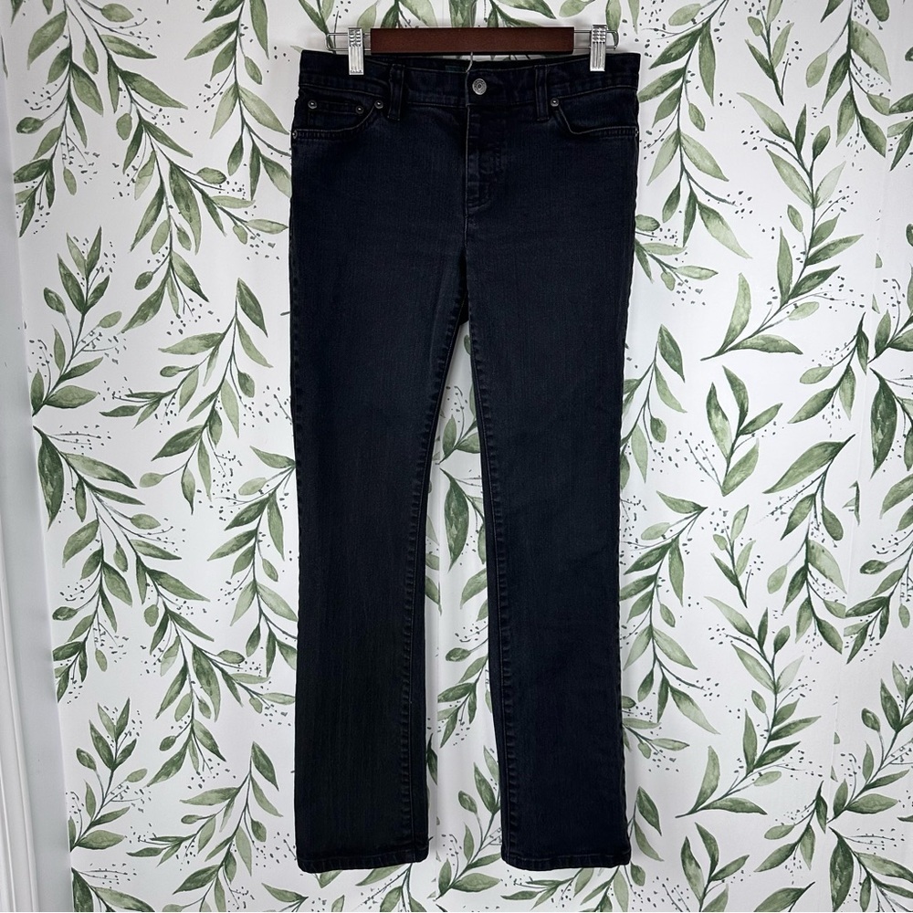 Lauren Ralph Lauren Classic Straight Jeans. Faded black. Size 4.